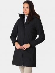 Płaszcz Zimowy Damski Luhta Haukanmaa. Czarne płaszcze damskie Luhta, na zimę, m, bez wzorów, z materiału, eleganckie, długie, bez kaptura. Za 999.00 zł.