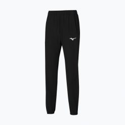 Spodnie tenisowe damskie Mizuno Frontier Shadow W. Czarne spodnie materiałowe damskie Mizuno, m, bez wzorów, z elastanu, tenisowe. Za 209.99 zł.