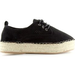 Espadryle damskie czarne LL-118 Black. Czarne espadryle damskie ButyModne, na lato, bez wzorów, bez obcasa, bez zapięcia. W wyprzedaży za 96.80 zł.