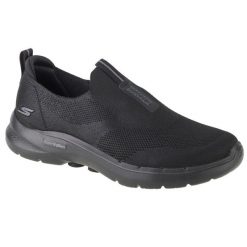 Buty sportowe Sneakersy męskie, Skechers Go Walk 6. Czarne buty sportowe męskie Skechers, bez zapięcia, trekkingowe. Za 369.99 zł.