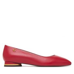 Baleriny Coccinelle. Czerwone baleriny damskie Coccinelle, bez wzorów, bez obcasa. Za 899.99 zł.