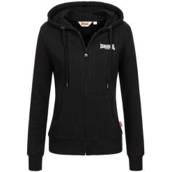 Damska bluza z kapturem zapinana na zamek Lonsdale Calder Vale. Czarne bluzy damskie Lonsdale, xl, bez wzorów, z materiału, z kapturem. Za 228.50 zł.