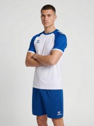 Koszulka Hummel League. Białe koszulki sportowe damskie Hummel, xl, bez wzorów, z materiału, bez kołnierzyka, bez ramiączek, do piłki nożnej. Za 118.03 zł.