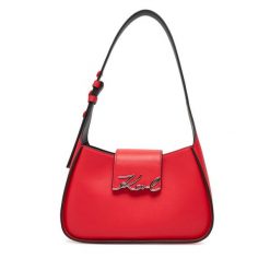 Torebka KARL LAGERFELD. Czerwone torebki do ręki damskie KARL LAGERFELD, bez wzorów, klasyczne, bez dodatków. Za 709.99 zł.