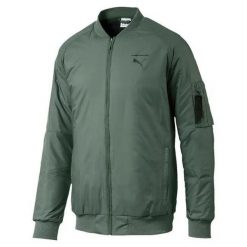 Męska kurtka Puma PACE BOMBER AURE 576391. Zielone kurtki sportowe męskie Puma, m, bez wzorów, z materiału, trekkingowe. Za 299.00 zł.