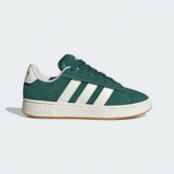 Buty Grand Court Alpha. Zielone obuwie sportowe damskie Adidas, bez wzorów. Za 392.85 zł.