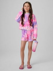 4F Spodenki dresowe dziewczęce - multikolor 158 (12-13 lat). Spodenki dla dziewczynek 4f, bez wzorów, z bawełny. Za 69.99 zł.