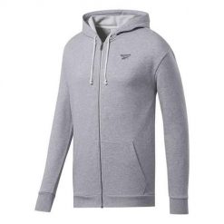 Bluza sportowa męska Reebok TE FT FZ Hoodie. Szare bluzy męskie Reebok, m, bez wzorów, z kapturem. Za 267.00 zł.