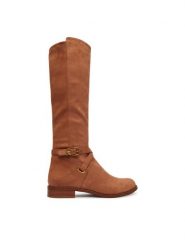 MICHAEL Michael Kors Kozaki 40F6RCFB5S Brązowy. Brązowe kozaki damskie MICHAEL Michael Kors, z materiału, bez obcasa, na płaskiej podeszwie. Za 1,239.00 zł.