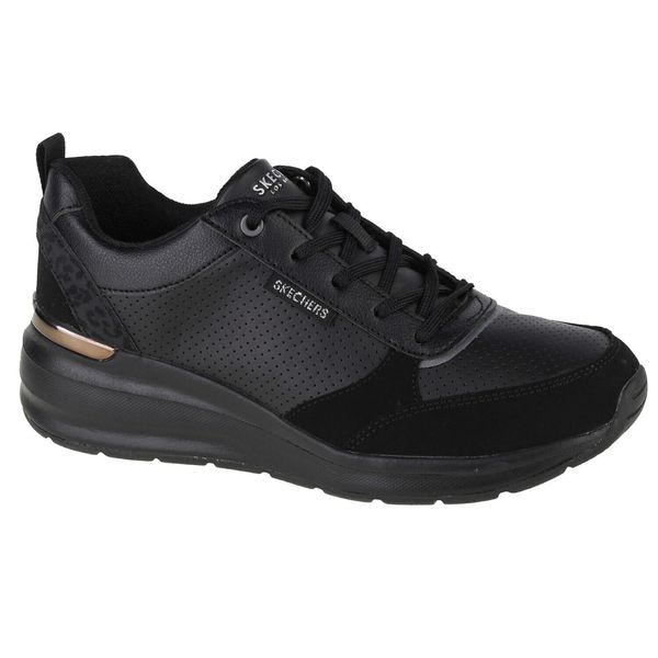 Buty do chodzenia damskie Skechers Billion Subtle Spots. Czarne obuwie sportowe damskie Skechers, bez wzorów, z gumy, trekkingowe, Skechers Sport. Za 279.99 zł.