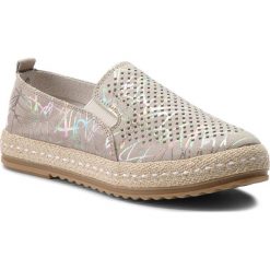Espadryle LANQIER - 42C1775 Jasnoszary. Szare espadryle damskie Lanqier, ze skóry. W wyprzedaży za 139.00 zł.
