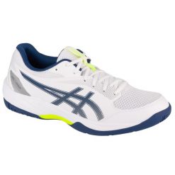 Buty do siatkówki męskie, Gel-Task 3. Białe buty sportowe męskie Asics, bez zapięcia, do piłki ręcznej. Za 379.99 zł.