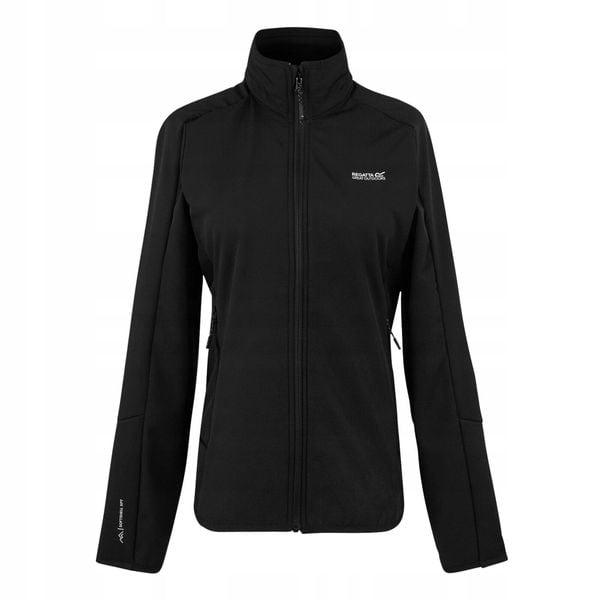Damska Kurtka Moutdale Soft Shell. Czarne kurtki damskie Regatta, m, bez wzorów, z elastanu, bez kaptura. Za 211.99 zł.