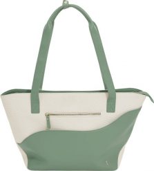 Torba damska Stackers Wave kremowo-zielona. Białe torebki do ręki damskie Stackers, bez wzorów, eleganckie, bez dodatków. Za 699.00 zł.