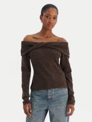 Vero Moda Sweter Kaia 10333298 Brązowy Regular Fit. Brązowe swetry damskie Vero Moda, m, bez wzorów, z syntetyku, bez kołnierzyka, bez ramiączek, bez kaptura. Za 119.99 zł.