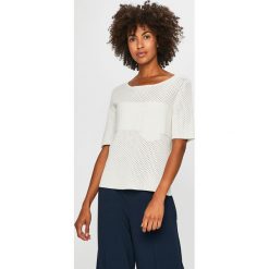 Morgan - T-shirt. Białe t-shirty damskie Morgan, l, bez wzorów, z dzianiny, bez kołnierzyka. W wyprzedaży za 149.90 zł.