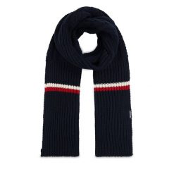 Szalik Tommy Hilfiger. Niebieskie szaliki męskie Tommy Hilfiger, bez wzorów. Za 519.99 zł.