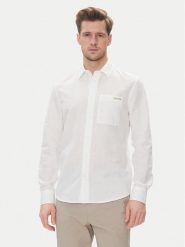 Calvin Klein Jeans Koszula J30J327295 Biały Regular Fit. Białe koszule męskie Calvin Klein Jeans, m, bez wzorów, z bawełny, bez kołnierzyka, bez ramiączek. Za 269.99 zł.