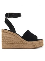 Calvin Klein Espadryle Wedge Espad 70 Neopr Mg HW0HW03014 Czarny. Czarne sandały damskie Calvin Klein, bez wzorów, z materiału, bez obcasa, bez zapięcia. Za 489.99 zł.