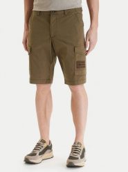 Napapijri Szorty materiałowe N-Horton NP0A4HOS Khaki Regular Fit. Brązowe szorty męskie Napapijri, m, bez wzorów, z bawełny. Za 439.99 zł.