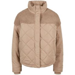 Kurtka damska Urban Classics diamond quilt puffer oversized (GT). Brązowe kurtki damskie Urban Classics, bez wzorów, z puchu, bez kaptura. Za 358.50 zł.