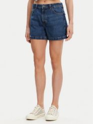Guess Jeans Szorty jeansowe W5GD0S D5O12 Granatowy Regular Fit. Niebieskie szorty damskie Guess Jeans, s, z aplikacjami, z bawełny. Za 199.99 zł.