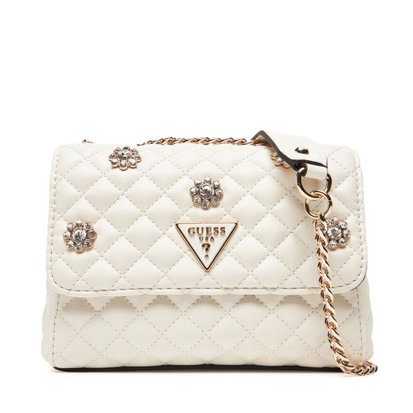 Torebka Guess. Białe torebki do ręki damskie Guess, z aplikacjami, wizytowe, bez dodatków. Za 359.99 zł.