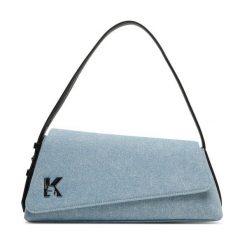 Torebka Karl Lagerfeld Jeans. Niebieskie torebki do ręki damskie Karl Lagerfeld Jeans, bez wzorów, z jeansu, klasyczne, bez dodatków. Za 709.99 zł.