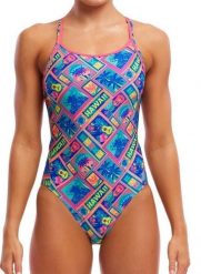 Strój kąpielowy jednoczęściowy FUNKITA Coco Canel - Diamond Back. Brązowe kostiumy jednoczęściowe damskie FUNKITA, s, bez wzorów, z elastanu, sportowe, do pływania. Za 219.99 zł.