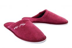 METEOR 042 FROTTE IZABELA bordowy, kapcie/klapki damskie. Czerwone kapcie damskie Meteor, bez wzorów. Za 33.14 zł.