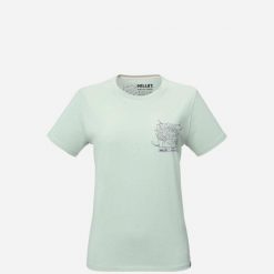 Koszulka damska turystyczna MILLET Cimaï Collab Ts Ss W. Białe t-shirty damskie Millet, m, bez wzorów, z bawełny, klasyczne, bez kołnierzyka. Za 119.00 zł.