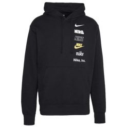 Bluza z kapturem męska Nike Club BB PO Hoodie Mlogo. Czarne bluzy męskie Nike, m, bez wzorów, z bawełny, z kapturem, do biegania. Za 259.00 zł.