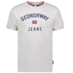 T-Shirt Geographical Norway JASSIER MEN 254 mieszana szarość męska. Szare t-shirty męskie Geographical Norway, m, bez wzorów, sportowe, bez kołnierzyka. Za 89.00 zł.