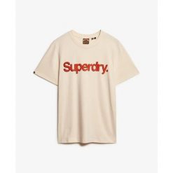 Klasyczny T-shirt Superdry Core Logo Shadow. Brązowe t-shirty męskie Superdry., m, bez wzorów, klasyczne, bez kołnierzyka. W wyprzedaży za 142.30 zł.