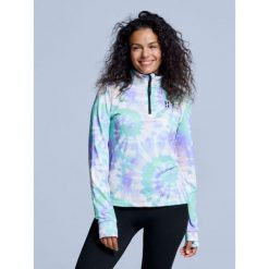 Bluza narciarska - Damska - Cabin Life - Tiedye. Fioletowe bluzy damskie POEDERBAAS, xs, bez wzorów, z elastanu, bez kaptura, narciarskie. Za 264.52 zł.
