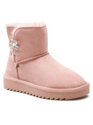 Jenny Fairy Śniegowce WS6007-01 Różowy. Czerwone śniegowce i trapery damskie Jenny Fairy, z materiału. Za 149.99 zł.