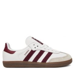 Sneakersy adidas. Białe trampki i tenisówki chłopięce Adidas, bez wzorów, bez zapięcia. Za 299.99 zł.