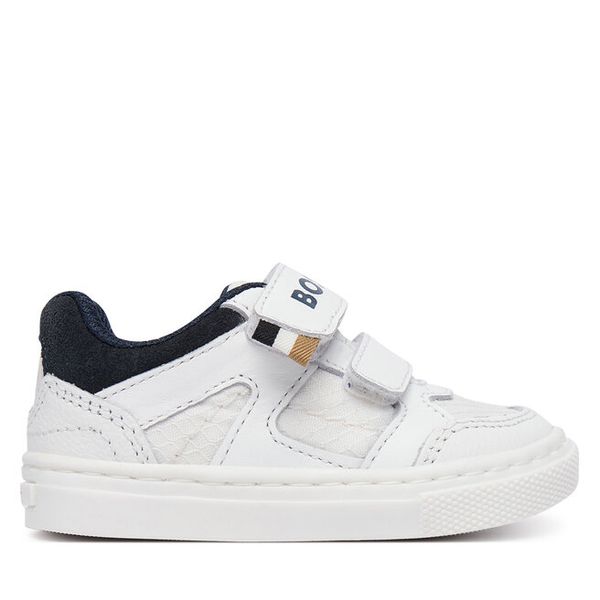 Sneakersy BOSS. Białe trampki i tenisówki chłopięce Boss, bez wzorów, bez zapięcia. Za 281.99 zł.