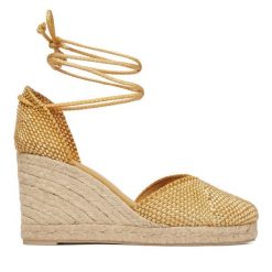 Espadryle Castañer. Brązowe espadryle damskie Castañer, bez wzorów, bez obcasa, bez zapięcia. Za 849.99 zł.