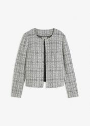 Kardigan z mieszanki bawełny. Czarne kardigany damskie bonprix, bez wzorów, z bawełny, eleganckie. Za 129.99 zł.