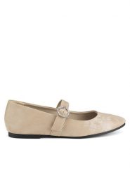 JENNY Baleriny HY2T616-7 Beżowy. Brązowe baleriny damskie Jenny, bez wzorów, z materiału, bez obcasa. Za 119.99 zł.