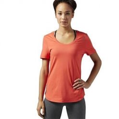 Koszulka sportowa damska Reebok Wor SW Tee. Brązowe koszulki sportowe damskie Reebok, l, bez wzorów, z materiału, bez kołnierzyka, bez ramiączek, do biegania. Za 139.00 zł.