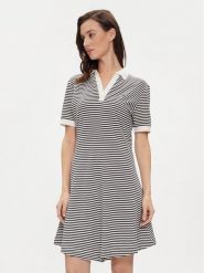 Tommy Hilfiger Sukienka letnia WW0WW41567 Granatowy Regular Fit. Niebieskie sukienki damskie Tommy Hilfiger, na lato, xs, bez wzorów, z bawełny, bez kołnierzyka, bez ramiączek. Za 699.99 zł.