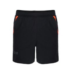 Spodenki krótkie męskie Under Armour Launch SW 5'' Short. Czarne krótkie spodenki sportowe męskie Under Armour, m, bez wzorów, do biegania. Za 89.99 zł.