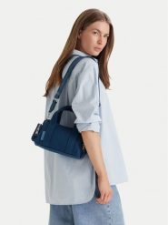 Calvin Klein Torebka Webbing Strap Canvas Pocket Bag LV04F3464G Niebieski. Niebieskie torebki do ręki damskie Calvin Klein, bez wzorów, z materiału, bez dodatków. Za 449.99 zł.