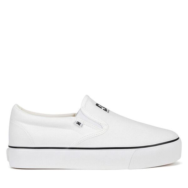 Tenisówki DC Shoes. Białe trampki i tenisówki damskie DC Shoes, bez wzorów, bez zapięcia. Za 159.99 zł.