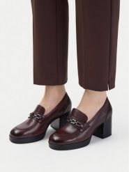 Lasocki Półbuty CEO-WB-ROSA-43 Bordowy. Czerwone półbuty damskie Lasocki, bez wzorów, ze skóry, bez obcasa, na obcasie, bez zapięcia. Za 249.99 zł.