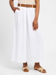 Zero Damska spódnica maxi Kobiety Bawełna biały jednolity, 34. Białe spódnice damskie zero, bez wzorów, z bawełny, eleganckie, maxi. Za 279.95 zł.