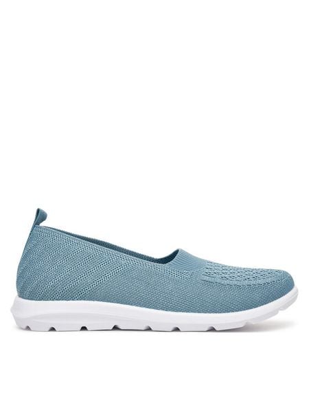 JENNY Półbuty H26092024 Niebieski. Niebieskie półbuty damskie Jenny, bez wzorów, z materiału, bez obcasa, na płaskiej podeszwie, bez zapięcia. Za 69.99 zł.