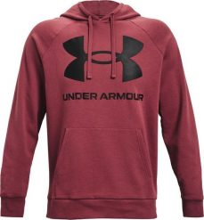 Under Armour Bluza męska Under Armour Rival Fleece Big Logo HD burgund 1357093 652 2XL. Czerwone bluzy męskie Under Armour, m, bez wzorów, bez kaptura. Za 177.53 zł.